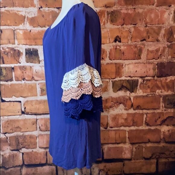 Umgee Blue Boho Dress - Picture 4 of 6